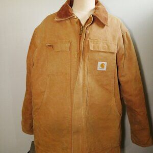 Carhartt C03 BRN Duck Tan Quilt-Lined Jacket Size 48 R